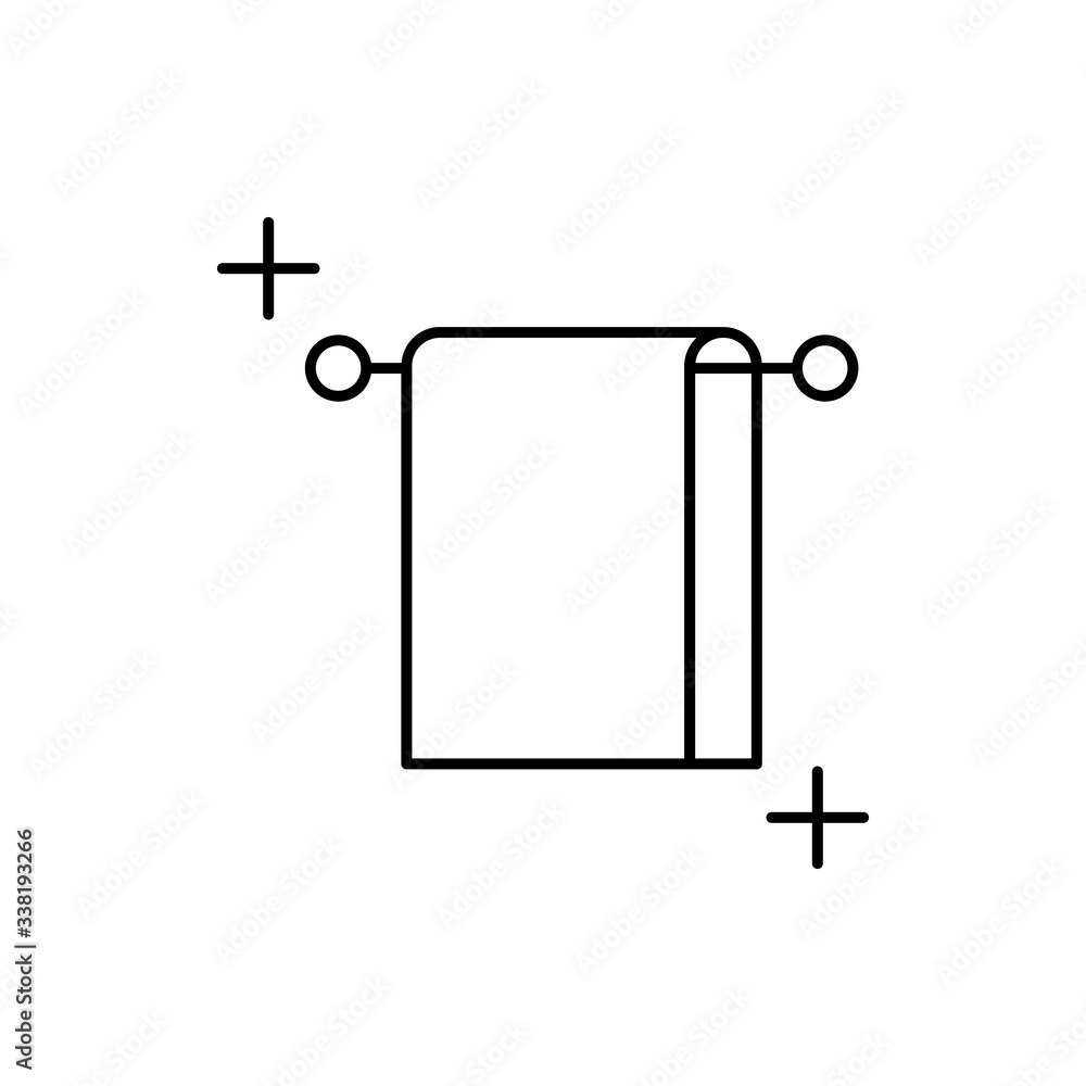 Poster towel icon. simple line, outline vector elements of housework for ui and ux, website or mobile appli