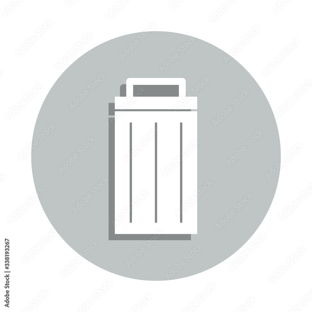 Poster trash box badge icon. simple glyph, flat vector of web icons for ui and ux, website or mobile applic