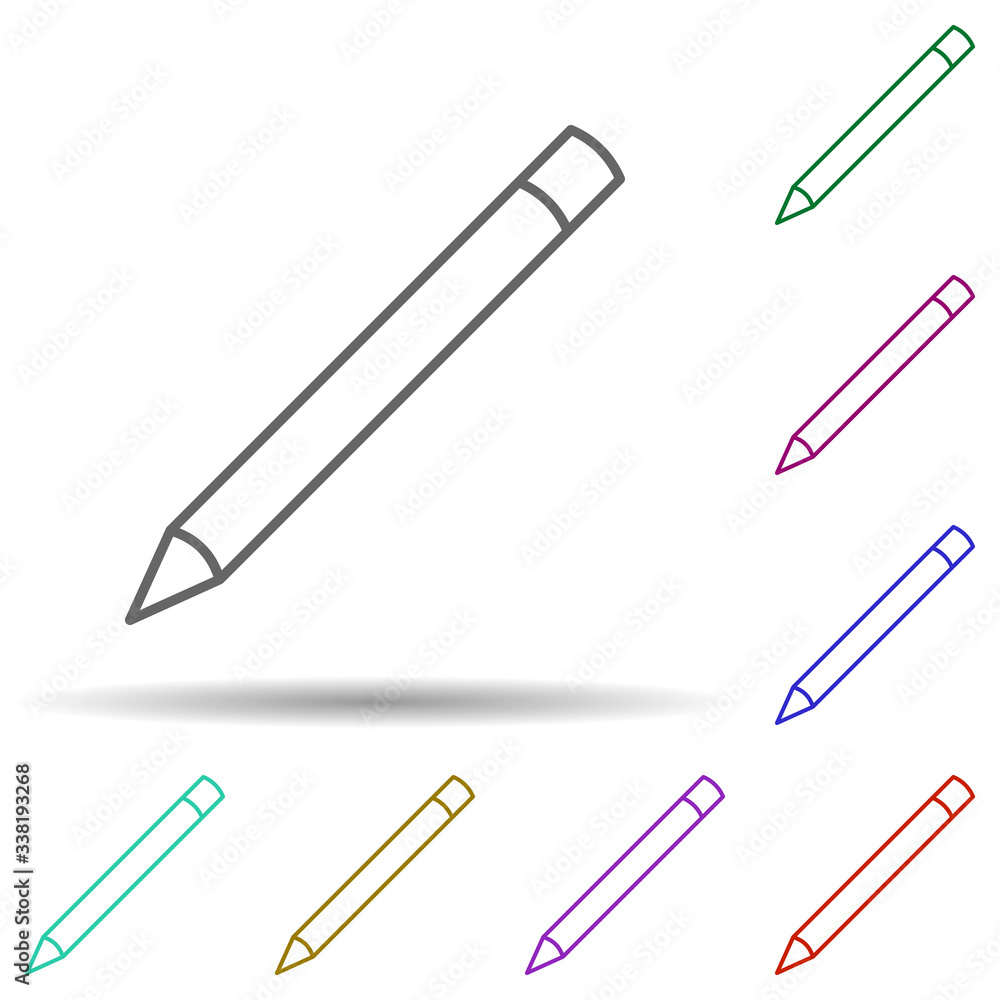 Poster pen multi color icon. simple thin line, outline vector of logistics icons for ui and ux, website or 