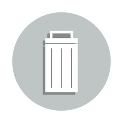 trash box badge icon. Simple glyph, flat vector of web icons for ui and ux, website or mobile application