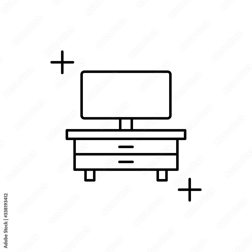 Poster cupboard icon. simple line, outline vector elements of housework for ui and ux, website or mobile ap