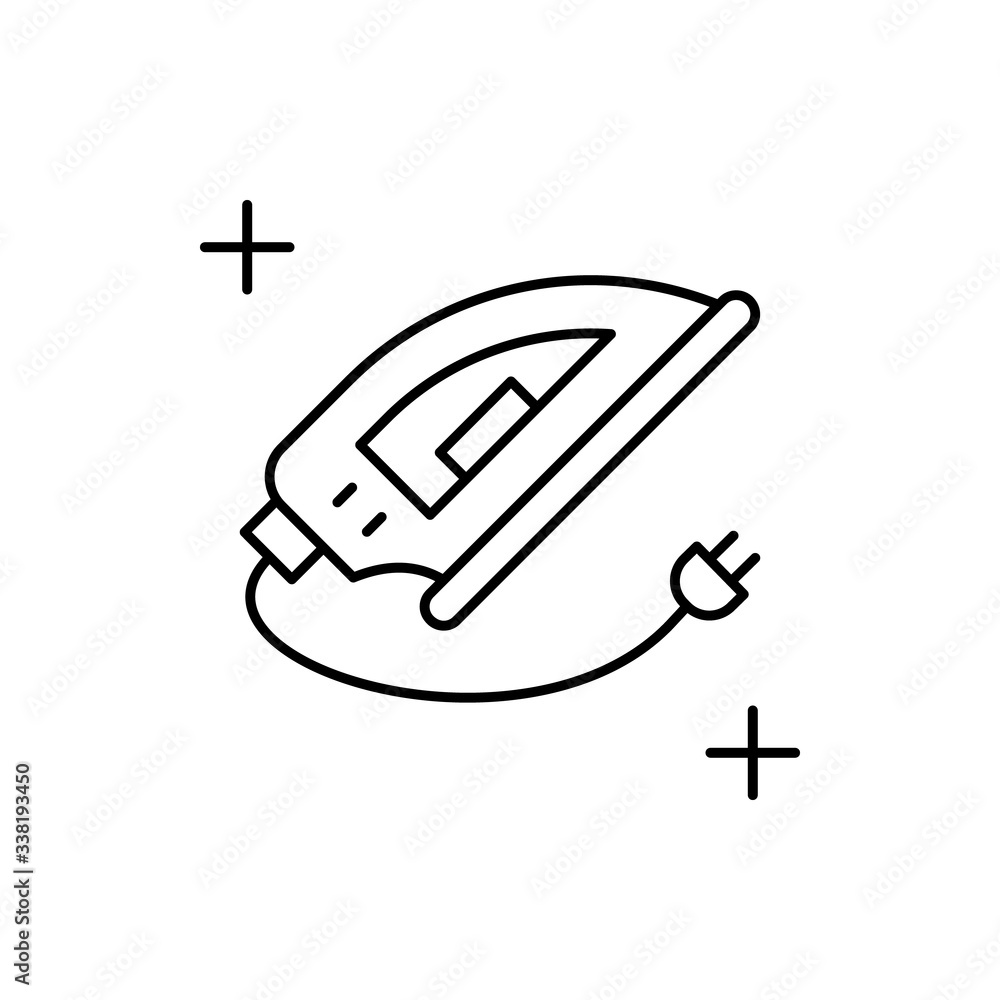 Poster iron icon. simple line, outline vector elements of housework for ui and ux, website or mobile applic