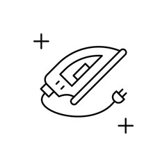 Iron icon. Simple line, outline vector elements of housework for ui and ux, website or mobile application