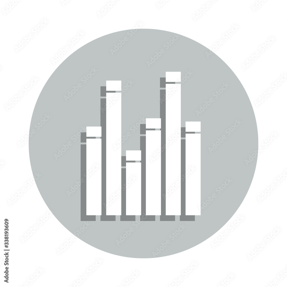 Poster bar chart badge icon. simple glyph, flat vector of web icons for ui and ux, website or mobile applic