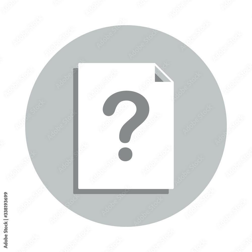 Poster unknown document badge icon. simple glyph, flat vector of web icons for ui and ux, website or mobile