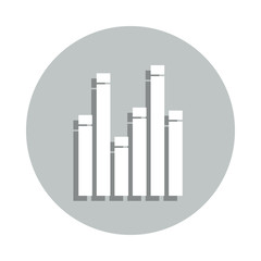 bar chart badge icon. Simple glyph, flat vector of web icons for ui and ux, website or mobile application