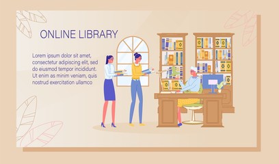 Online Library Digital Service Advertising Poster