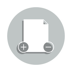 add and remove document badge icon. Simple glyph, flat vector of web icons for ui and ux, website or mobile application