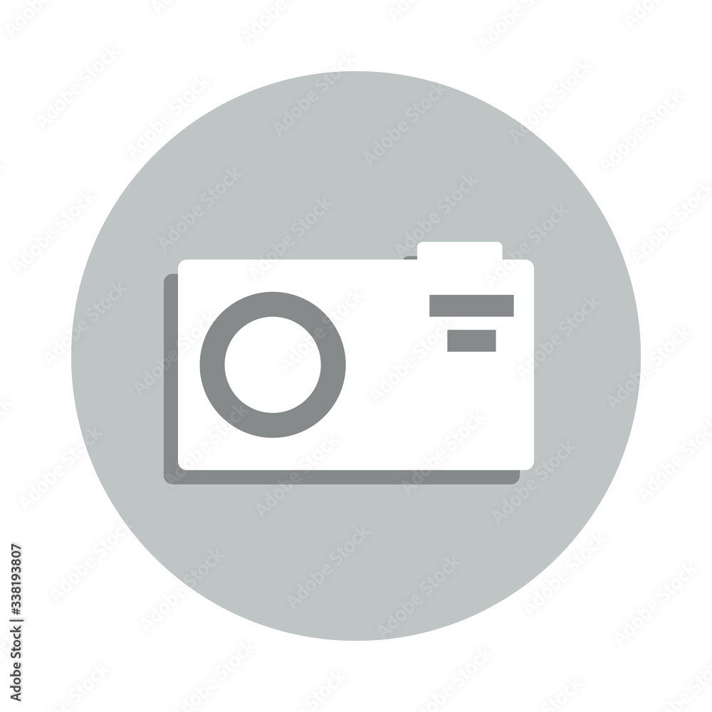 Poster photo camera badge icon. simple glyph, flat vector of web icons for ui and ux, website or mobile app