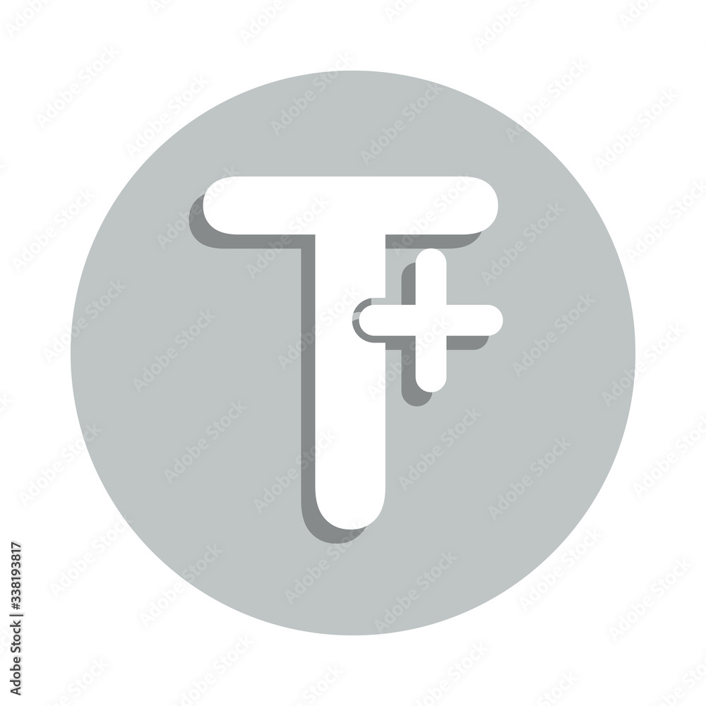 Poster increase font badge icon. simple glyph, flat vector of web icons for ui and ux, website or mobile ap