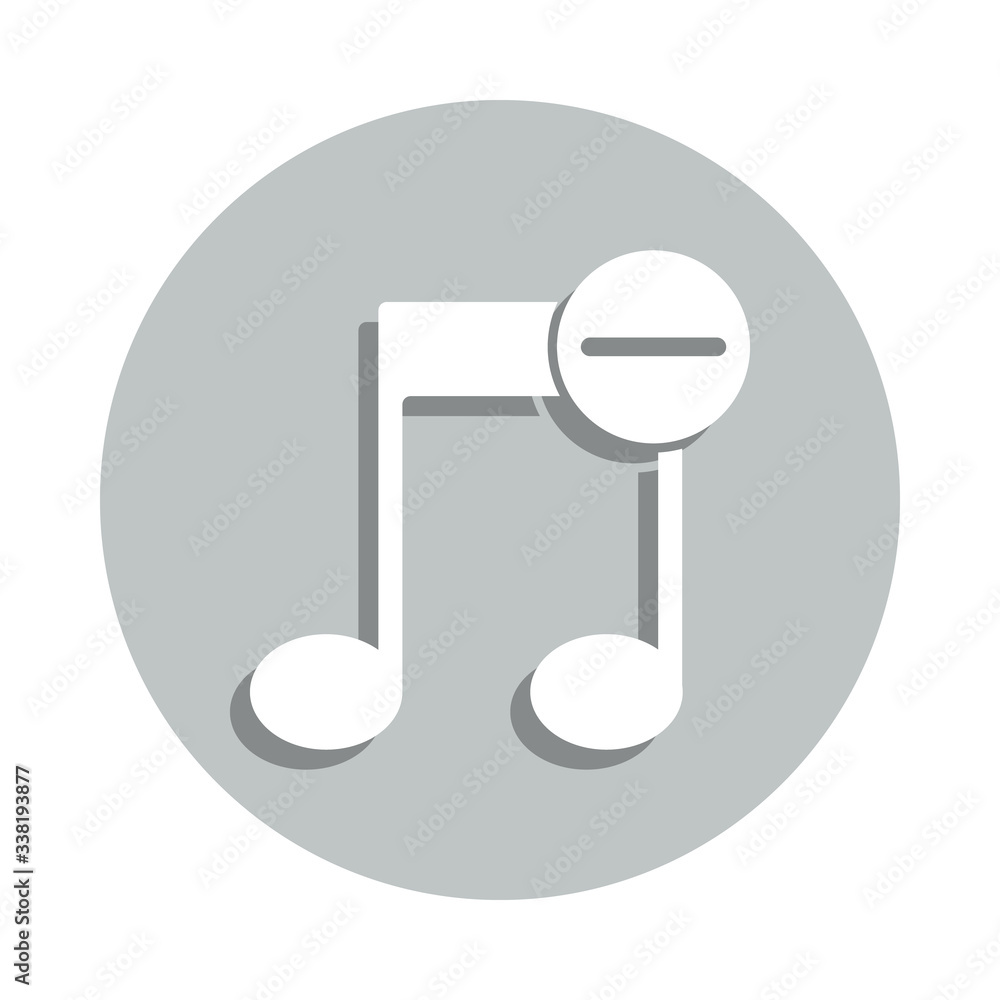 Poster music minus badge icon. simple glyph, flat vector of web icons for ui and ux, website or mobile appl