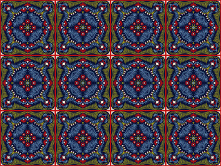 Bandana print. Women's shawl with floral pattern. Mediterranean wallpaper. Portuguese tile azulejo. Turkish ornament. Spanish porcelain. Ceramic dishes. 