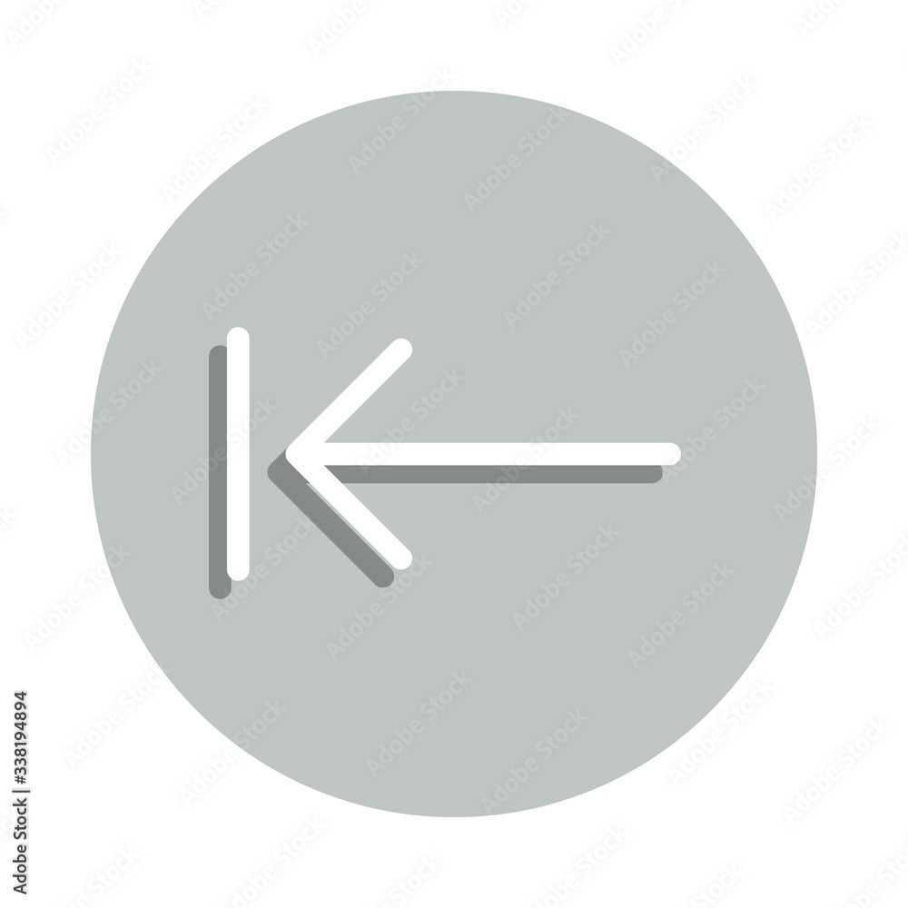 Poster arrow with direct badge icon. simple glyph, flat vector of web icons for ui and ux, website or mobil