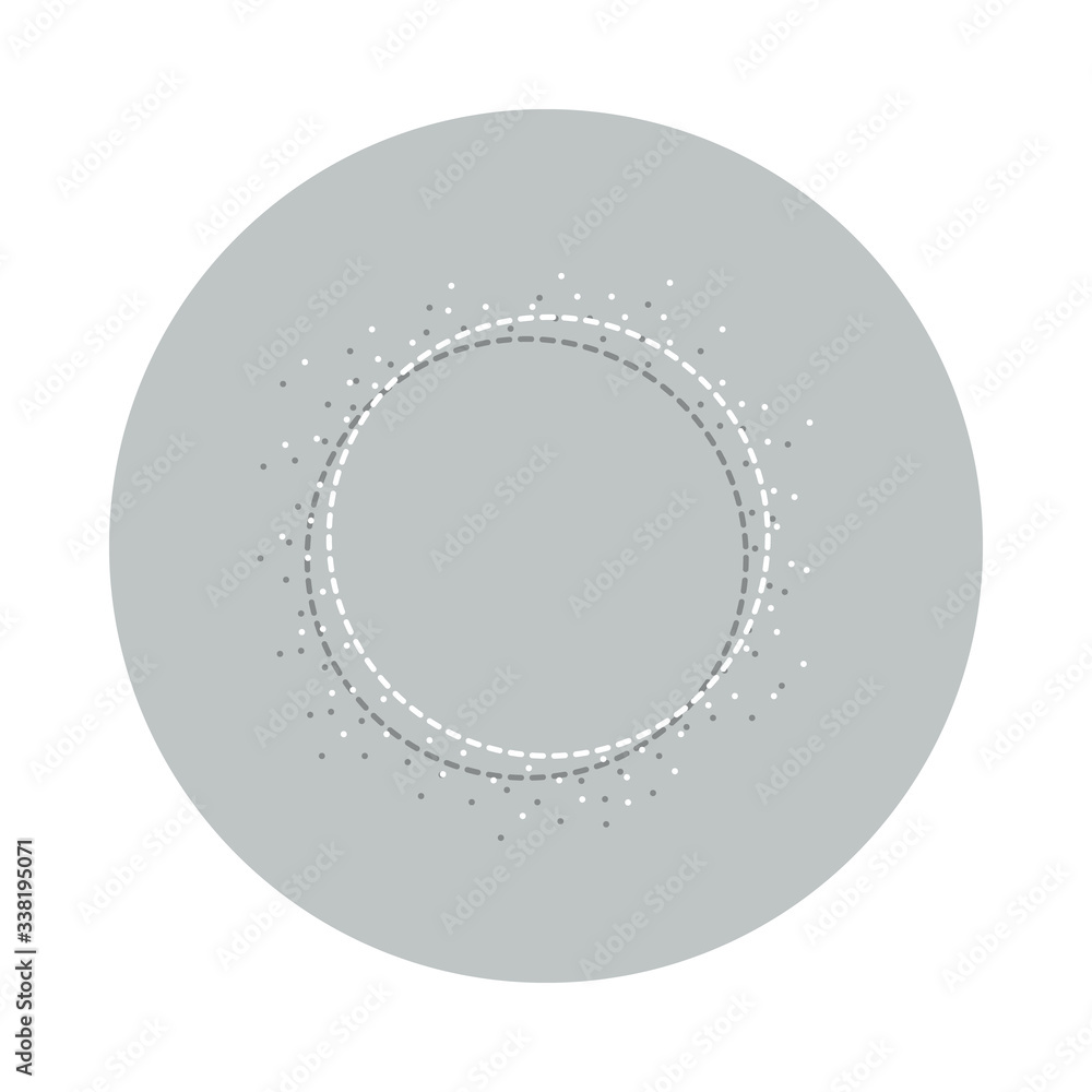 Aufkleber particle round background, hand drawn in round badge icon. simple glyph, flat vector of background f
