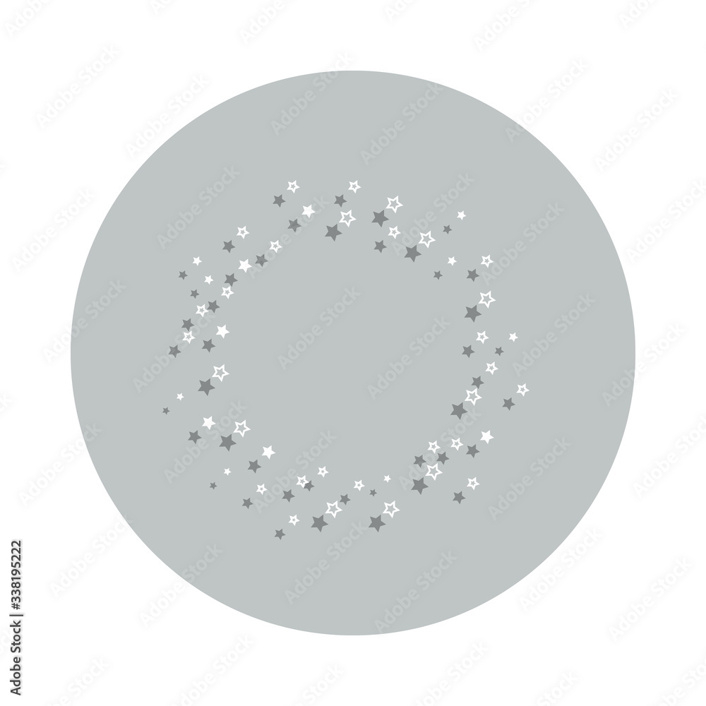 Poster star round background, hand draw in round badge icon. simple glyph, flat vector of background for te
