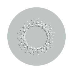Particle round background, hand drawn in round badge icon. Simple glyph, flat vector of Background for text icons for ui and ux, website or mobile application