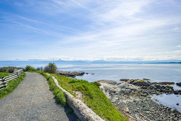 Fototapeta na wymiar View of the Salish Sea from Macaulay Point