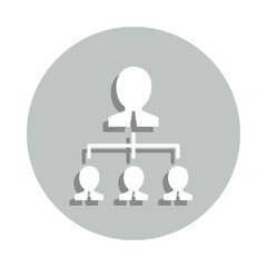 Boss, leaer, team, group badge icon. Simple glyph, flat vector of business icons for ui and ux, website or mobile application