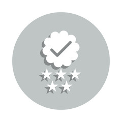 Check, star, business badge icon. Simple glyph, flat vector of business icons for ui and ux, website or mobile application