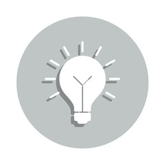 Creative idea, bulb, light badge icon. Simple glyph, flat vector of business icons for ui and ux, website or mobile application