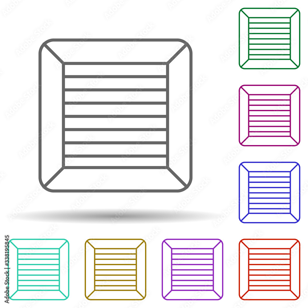 Poster box multi color icon. simple thin line, outline vector of logistics icons for ui and ux, website or 