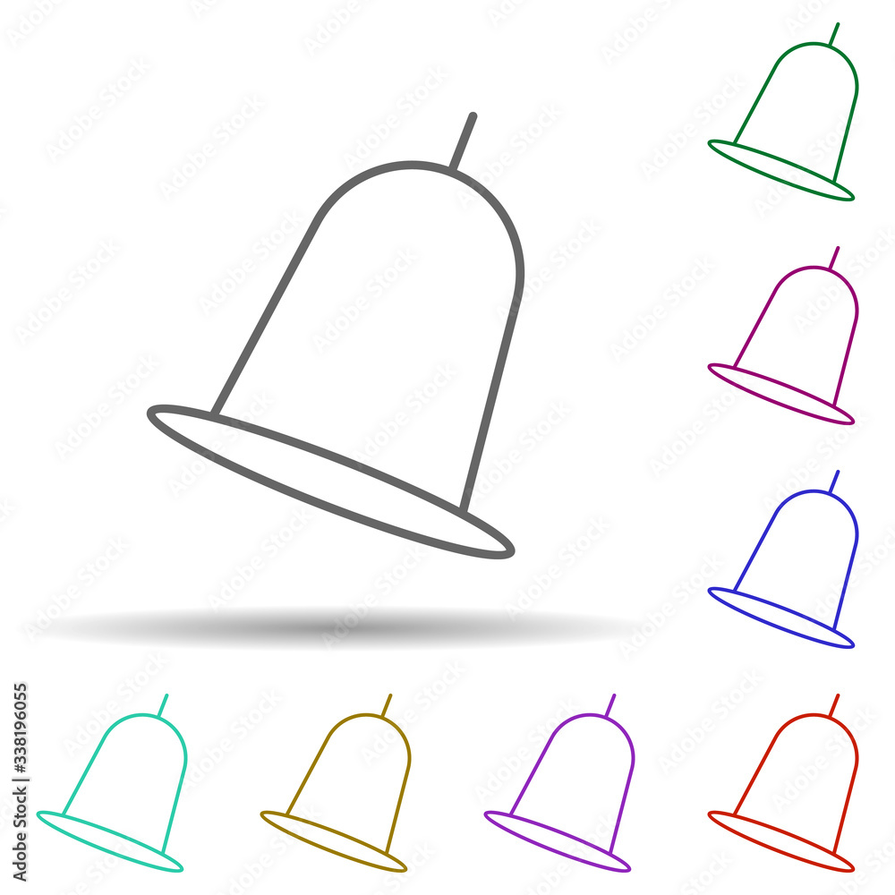 Poster turn multi color icon. simple thin line, outline vector of school icons for ui and ux, website or mo