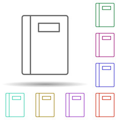 Notebook multi color icon. Simple thin line, outline vector of school icons for ui and ux, website or mobile application