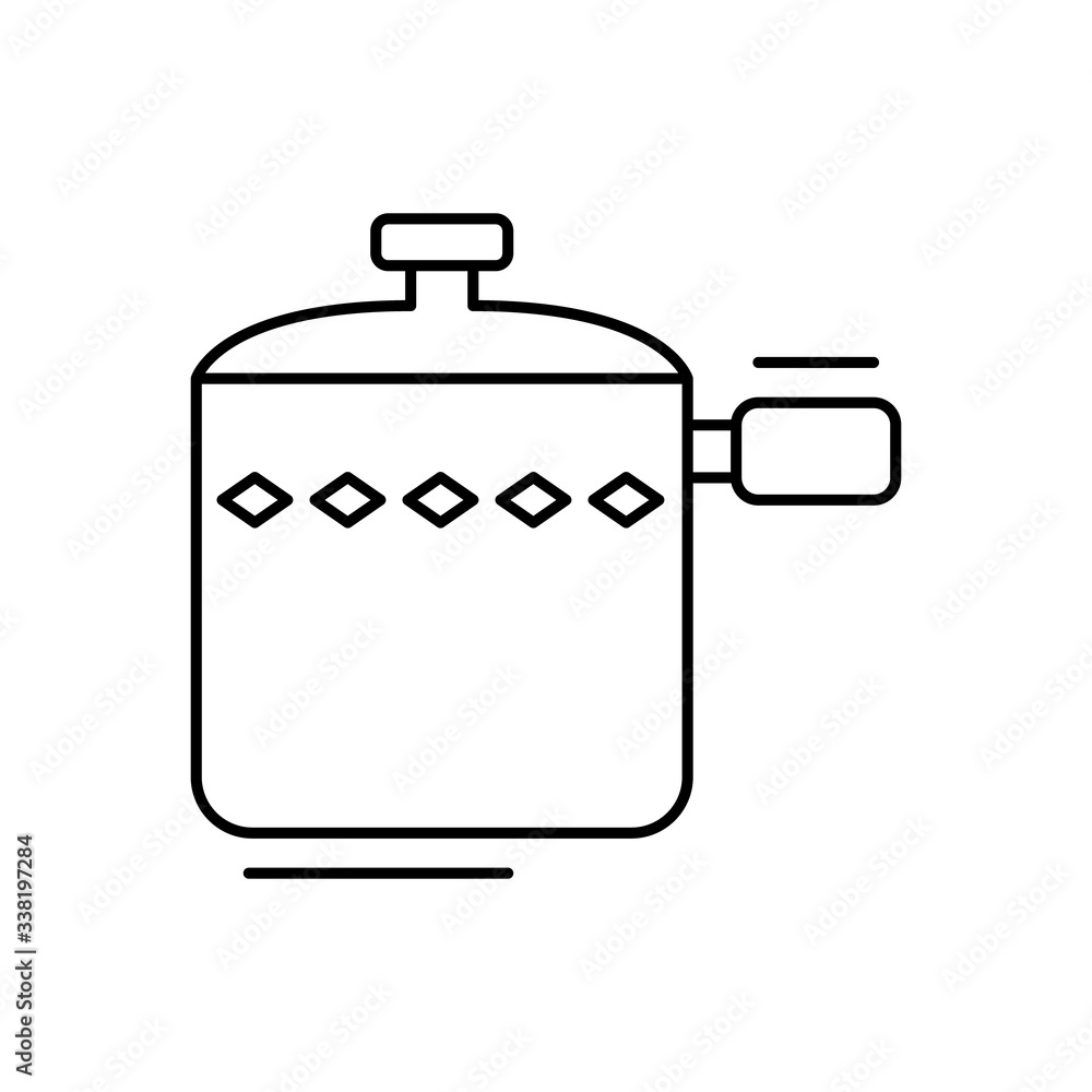 Poster pan icon. simple line, outline vector elements of kitchen object for ui and ux, website or mobile ap