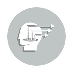 man, had, arrow badge icon. Simple glyph, flat vector of Business icons for ui and ux, website or mobile application