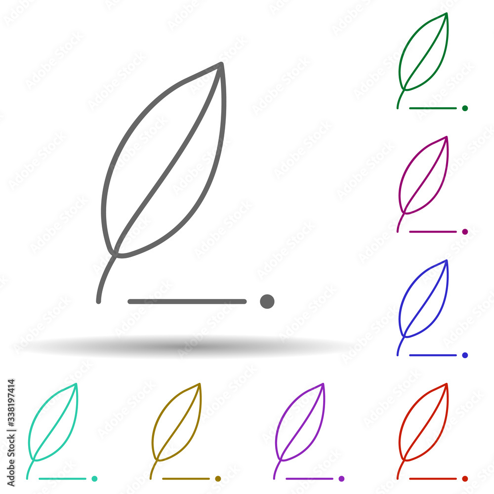 Aufkleber pen multi color icon. simple thin line, outline vector of school icons for ui and ux, website or mob