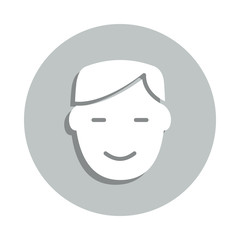 man, happy, client badge icon. Simple glyph, flat vector of Business icons for ui and ux, website or mobile application