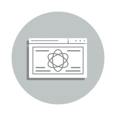 web browser, atom badge icon. Simple glyph, flat vector of Business icons for ui and ux, website or mobile application
