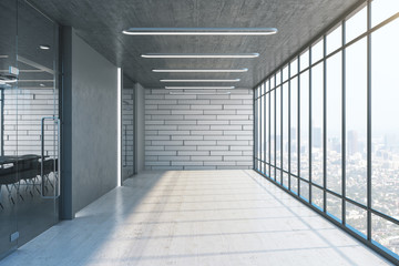 Contemporary hall in conference office room