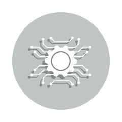 gear, scheme badge icon. Simple glyph, flat vector of Business icons for ui and ux, website or mobile application