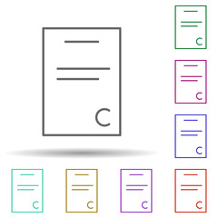 Certificate multi color icon. Simple thin line, outline vector of school icons for ui and ux, website or mobile application