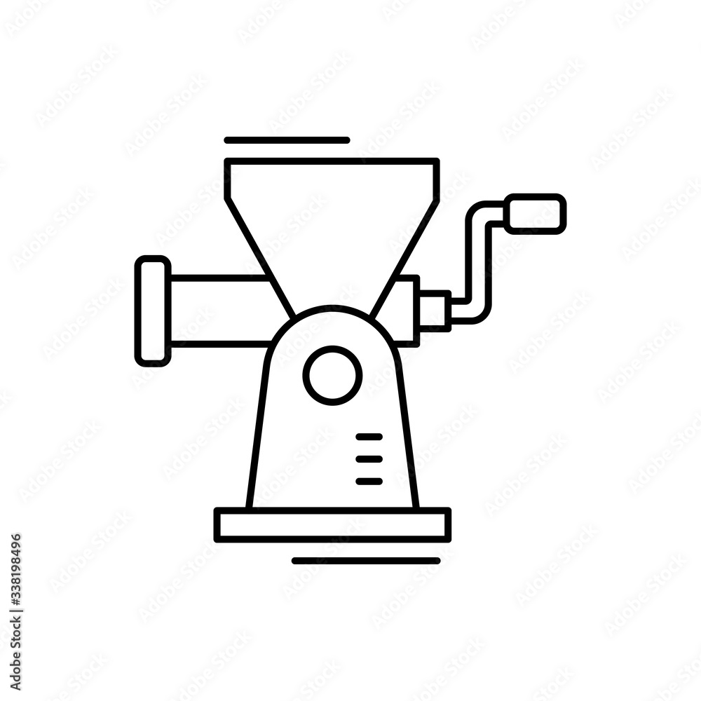Poster mincer icon. simple line, outline vector elements of kitchen object for ui and ux, website or mobile