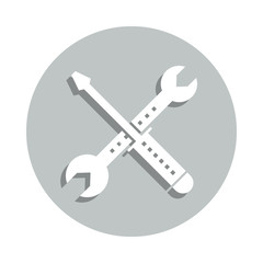 tools, wrench, screwdriver badge icon. Simple glyph, flat vector of Business icons for ui and ux, website or mobile application