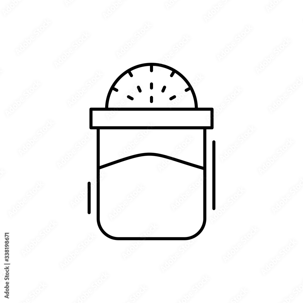 Poster salt icon. simple line, outline vector elements of kitchen object for ui and ux, website or mobile a
