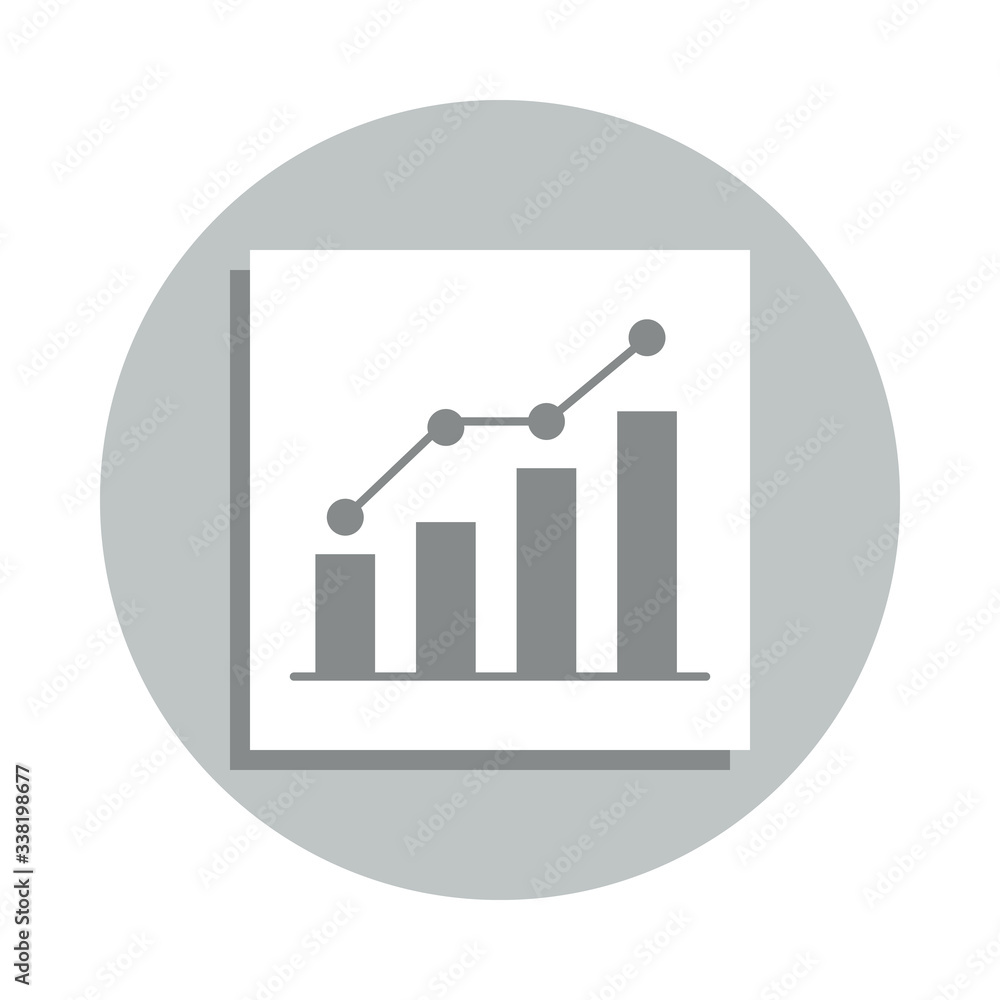 Poster chart, business graph badge icon. simple glyph, flat vector of business icons for ui and ux, website