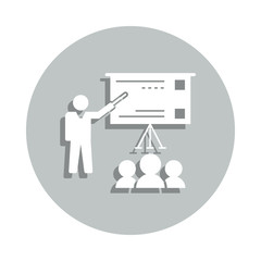 training, trainer, board badge icon. Simple glyph, flat vector of Business icons for ui and ux, website or mobile application