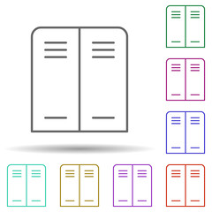 School lockers multi color icon. Simple thin line, outline vector of school icons for ui and ux, website or mobile application