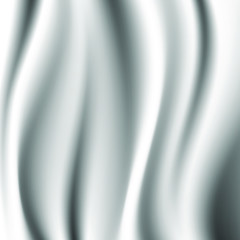 Minimal smooth waves elegant white silk or satin cloth texture background. Modern luxurious background design.