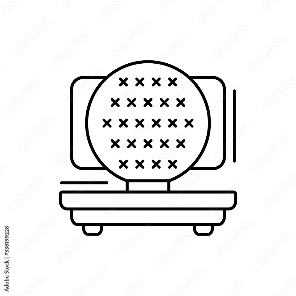 Poster waffle icon. simple line, outline vector elements of kitchen object for ui and ux, website or mobile