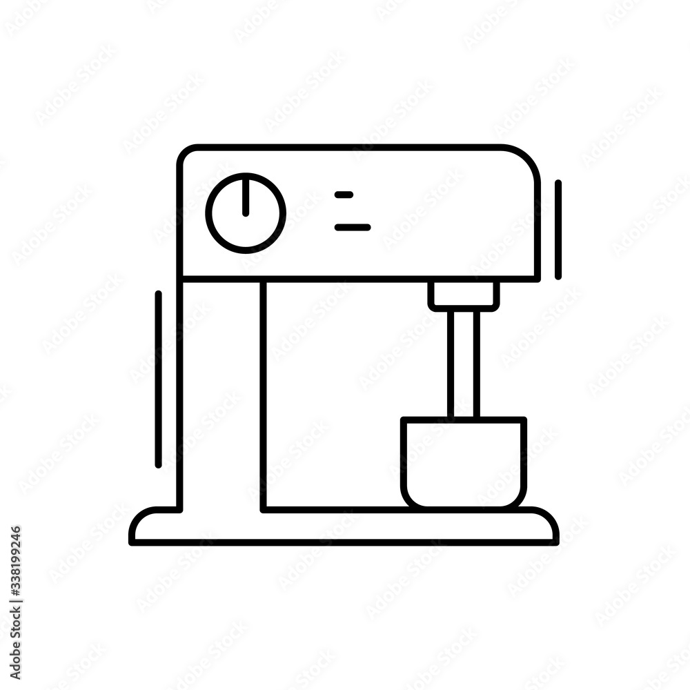 Poster mixer icon. simple line, outline vector elements of kitchen object for ui and ux, website or mobile 