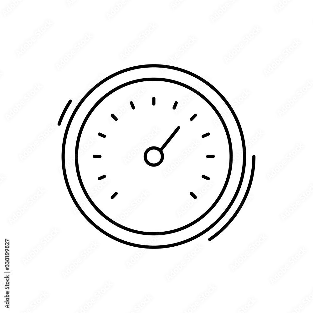 Poster oven degree icon. simple line, outline vector elements of kitchen object for ui and ux, website or m