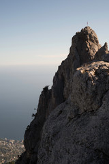 The autumn nature landscape evening.