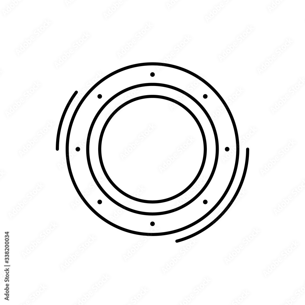 Poster plate icon. simple line, outline vector elements of kitchen object for ui and ux, website or mobile 
