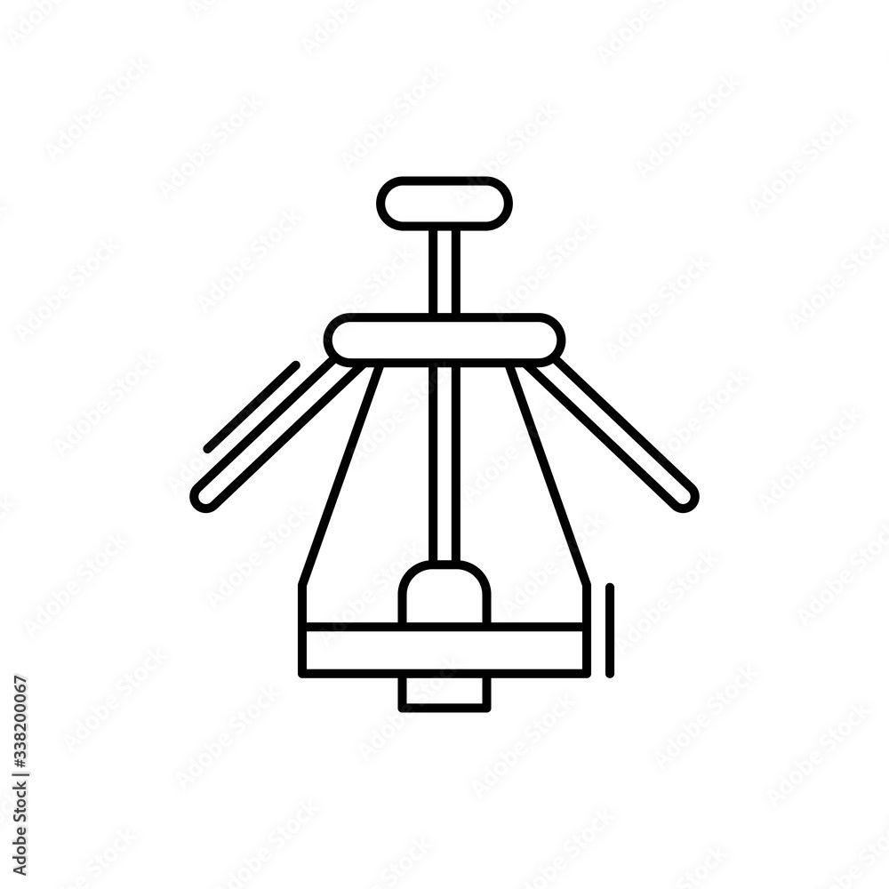 Poster bottle opener icon. simple line, outline vector elements of kitchen object for ui and ux, website or