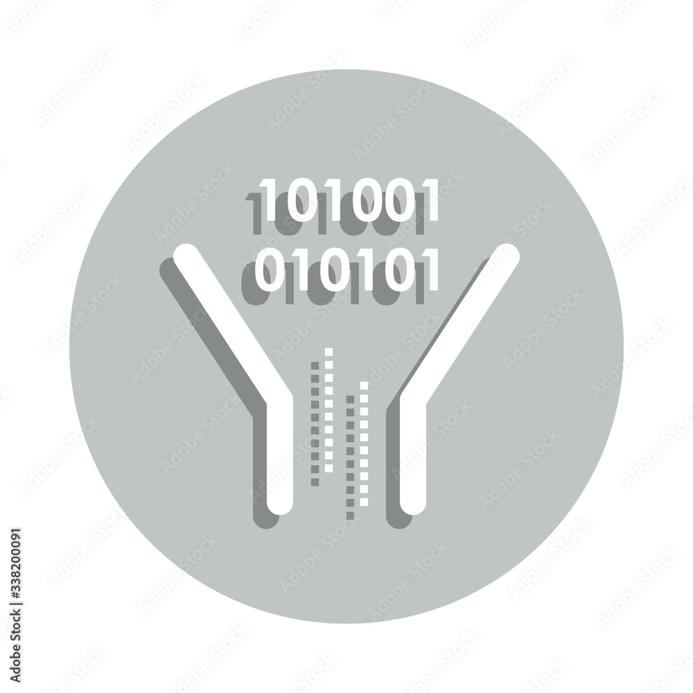 Poster filter, codding, data mining badge icon. simple glyph, flat vector of business icons for ui and ux, 