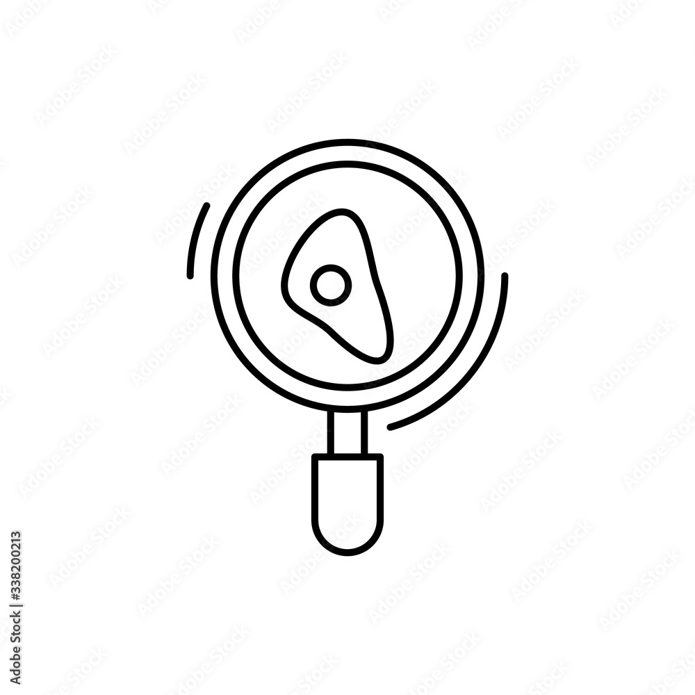 Poster frying pan icon. simple line, outline vector elements of kitchen object for ui and ux, website or mo